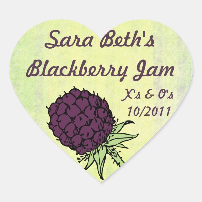 Blackberry Jam Jar Label (Customize) (Front)