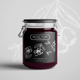 Blackberry Jam Jar Label Packaging Design