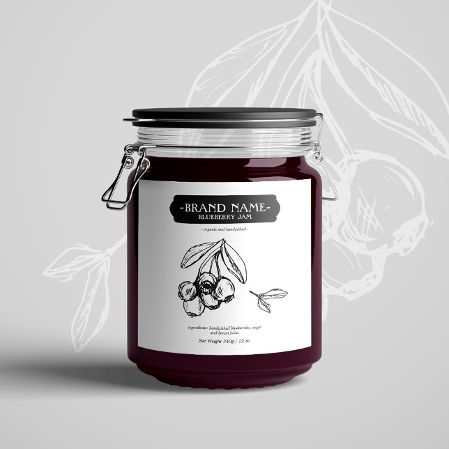 Blackberry Jam Jar Label Packaging Design (Creator Uploaded)