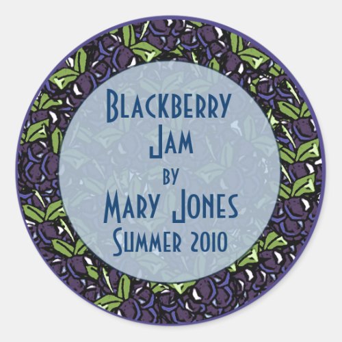 Blackberry Jam or Blackberry Preserves Label