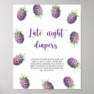 Blackberry - Late night diapers game  Poster