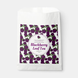 Blackberry leaf tea favor bag