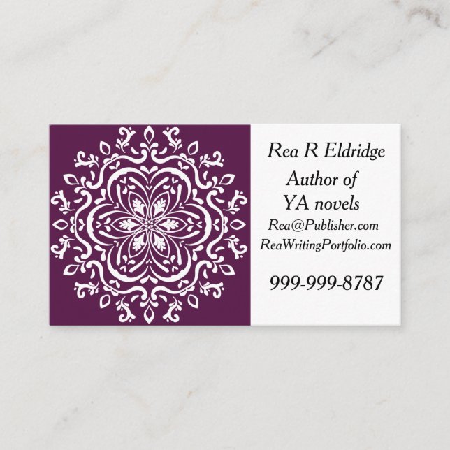 Blackberry Mandala Business Card (Front)