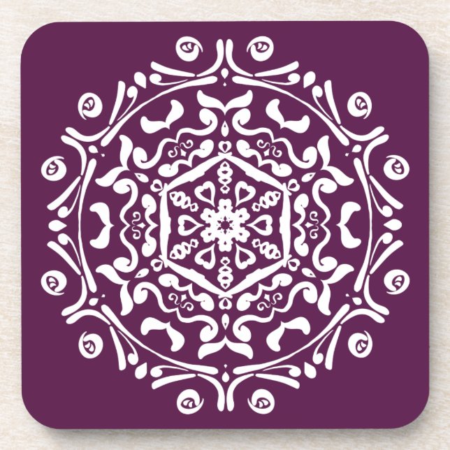 Blackberry Mandala Coaster (Front)