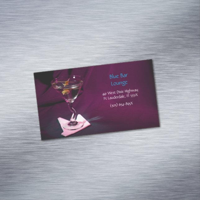  Blackberry Martini Bar & Lounge   Business Card Magnet (In Situ)