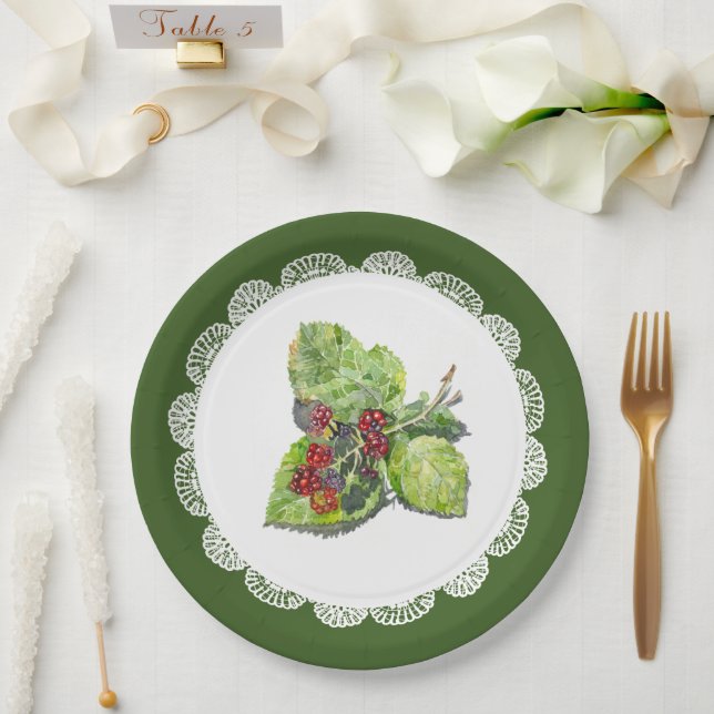 BlackBerry Paper Plates (Wedding)