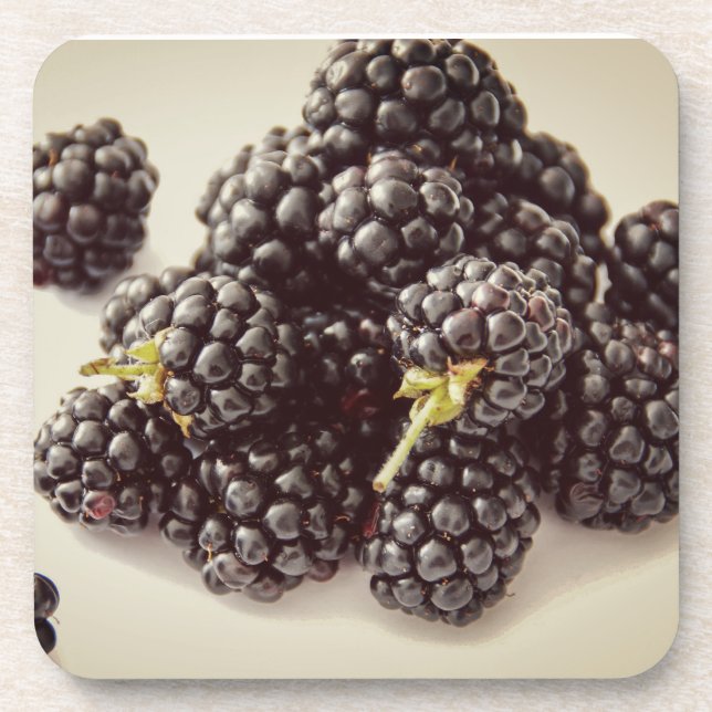Blackberry Photo. Buy Now Beverage Coaster (Front)