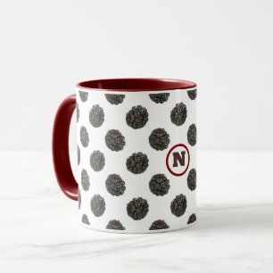 Blackberry. Polka dots. fruits pattern. Mug