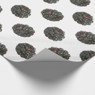 Blackberry. Polka dots. fruits pattern. Wrapping Paper