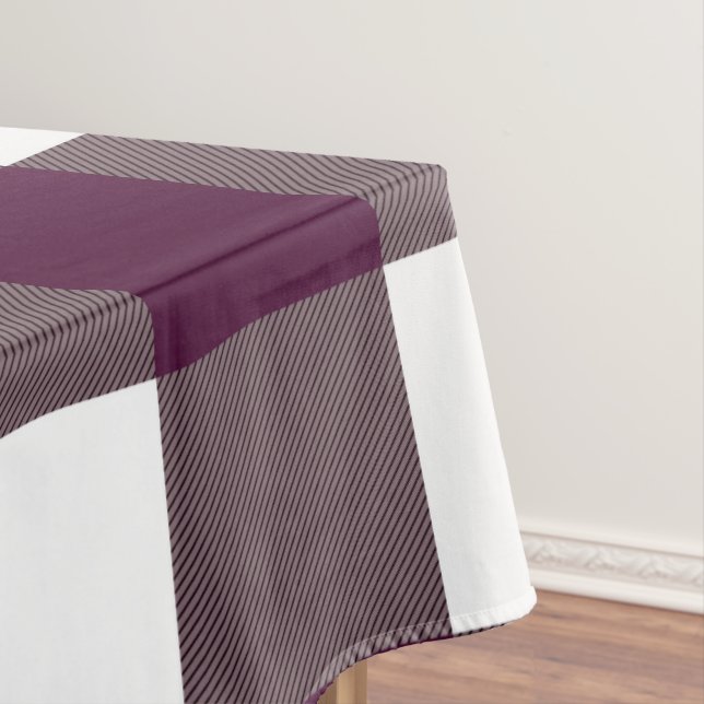 Blackberry Purple Buffalo Plaid Pattern Tablecloth (In Situ)