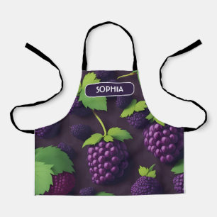 Blackberry Retro Colorful Personalized Pattern Apron
