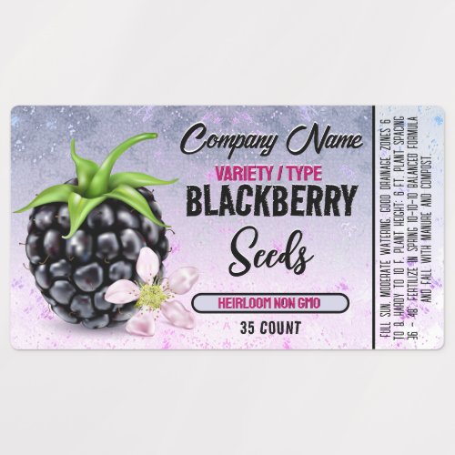 Blackberry Seed Label