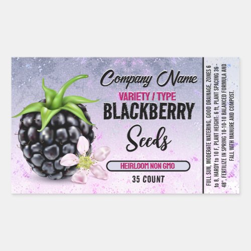 Blackberry Seed Label