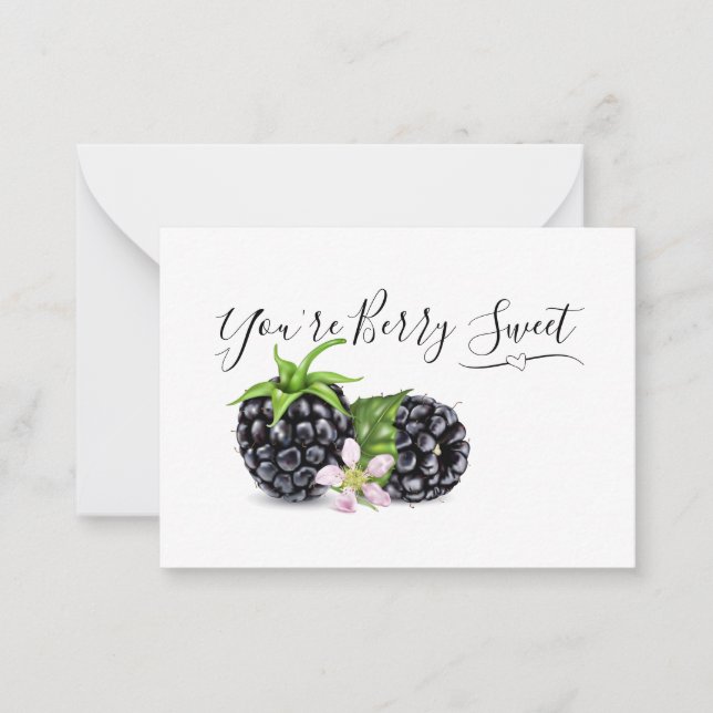 Blackberry Thank You Note Card (Front)