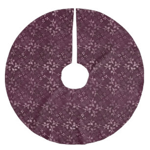 Blackberry Wine Pattern Brushed Polyester Tree Skirt