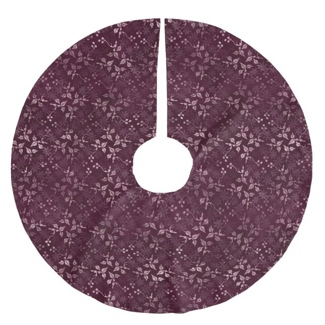 Blackberry Wine Pattern  Brushed Polyester Tree Skirt (Front)