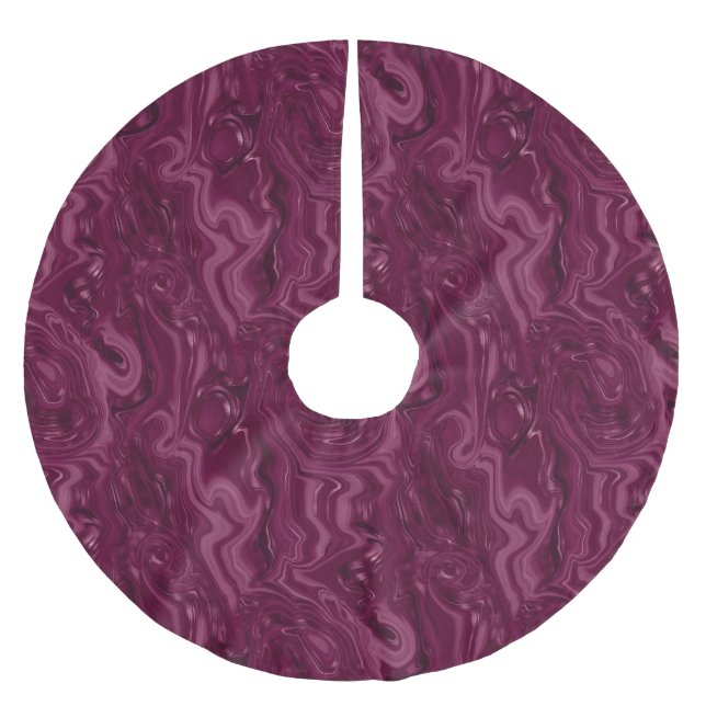 Blackberry Wine Pattern  Brushed Polyester Tree Skirt (Front)
