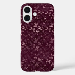 Blackberry Wine Pattern iPhone 16 Case