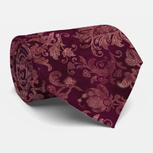 Blackberry Wine Pattern Neck Tie