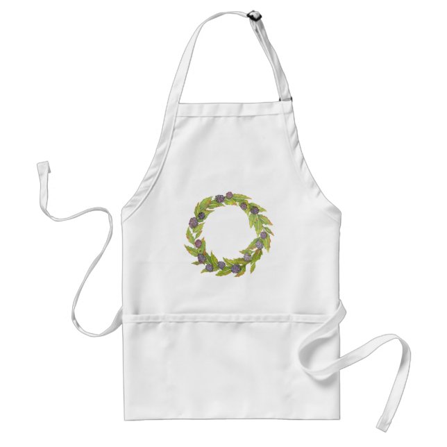 Blackberry Wreath Apron (Front)