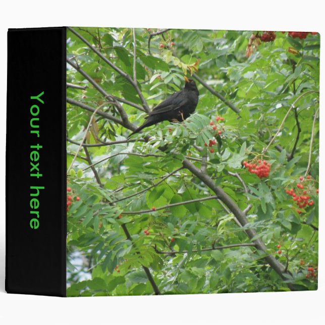 Blackbird and Berries Avery Binder (Front/Spine)