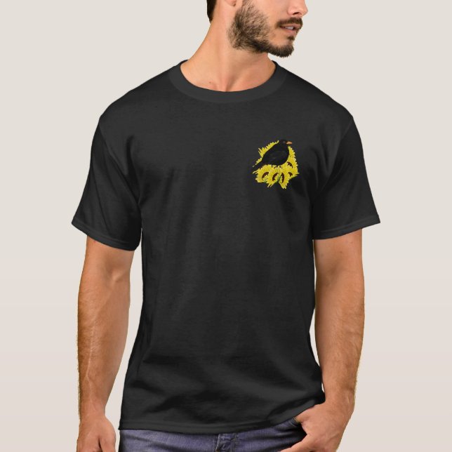 Blackbird Bird Sunflower Bird Birdwatcher Biologis T-Shirt (Front)