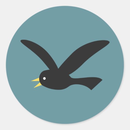 Blackbird Classic Round Sticker