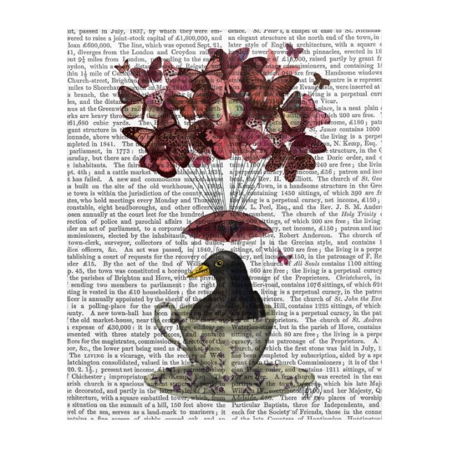 Blackbird In Teacup Acrylic Print (Front)