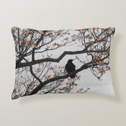 Blackbird In The Tree Accent Pillow