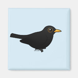 Customizable Blackbird Square Magnet