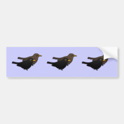 Blackbird Pair Bumper Sticker