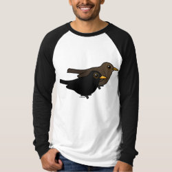 Blackbird Pair Men's Canvas Long Sleeve Raglan T-Shirt