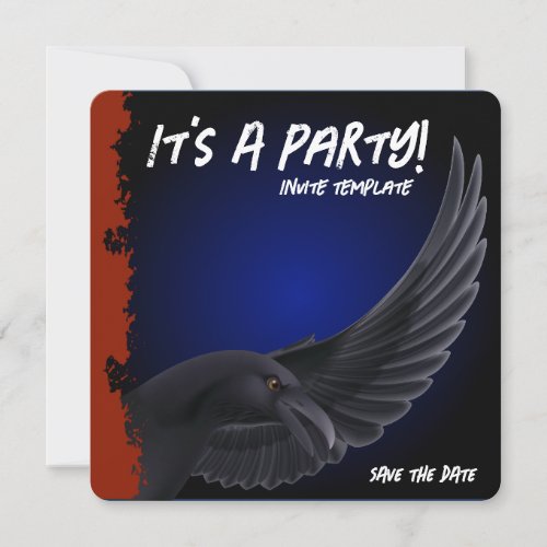 Blackbird Party Sunset Raven Invitation