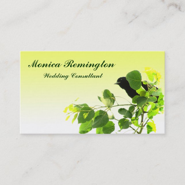 Blackbird Wedding Consultant Business Card (Front)