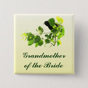 Blackbird Wedding Grandmother Of The Bride Pin by BebopsWeddings at Zazzle