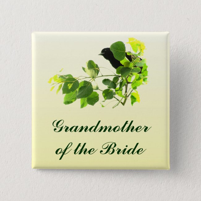 Blackbird Wedding Grandmother of the Bride Pin