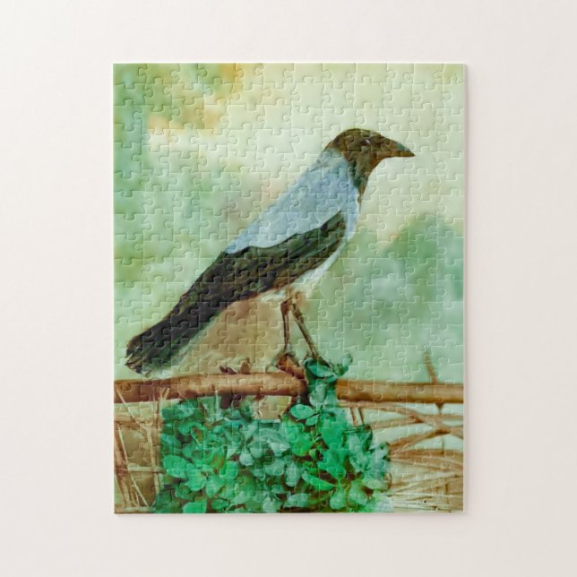 Blackbirds Picture of Crow Jigsaw Puzzle (Vertical)