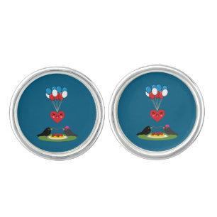 Blackbird's Spaghetti Meatballs Valentine's Date Cufflinks