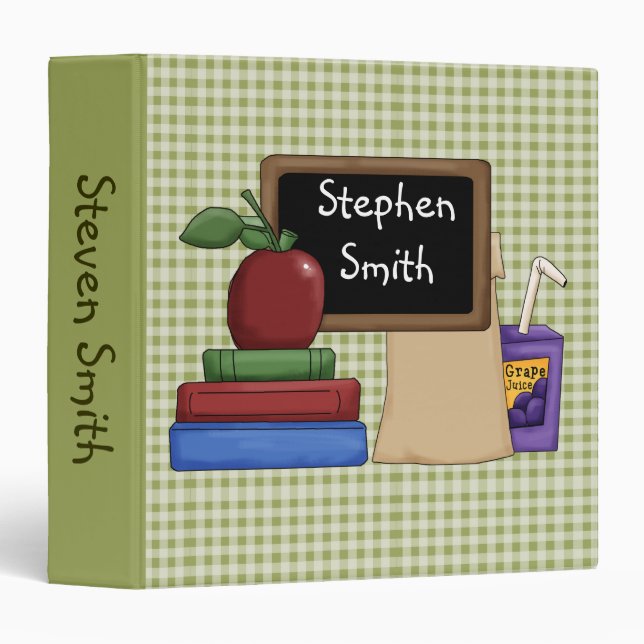 Blackboard and Books 3 Ring Binder (Front/Spine)