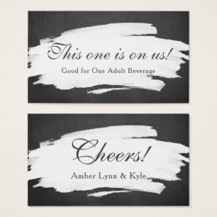 Blackboard & Brushstrokes w/ Script, Drink Tickets