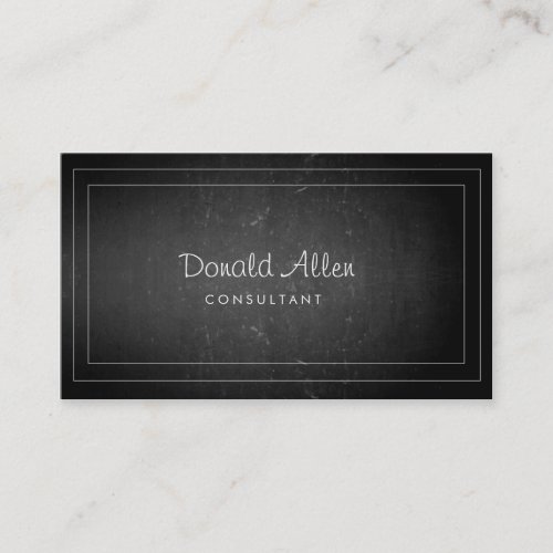 Blackboard Chalk Retro Slate Professional Dotted Business Card