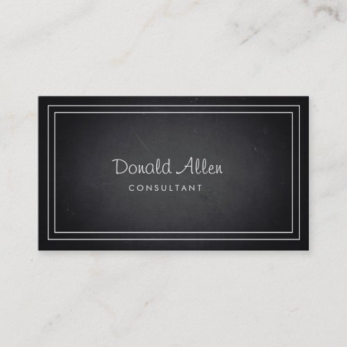 Blackboard Chalk Retro Slate Professional Lines Business Card