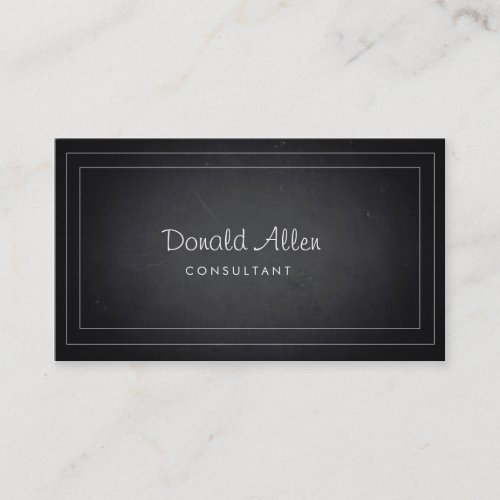 Blackboard Chalk Retro Slate Professional Lines Business Card