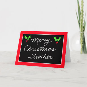 Blackboard Christmas Greeting Card for Teacher