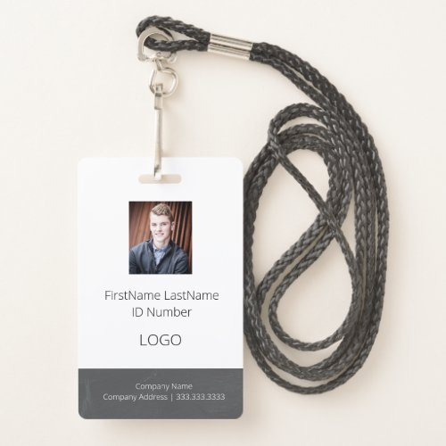 Blackboard Employee ID Badge with Barcode