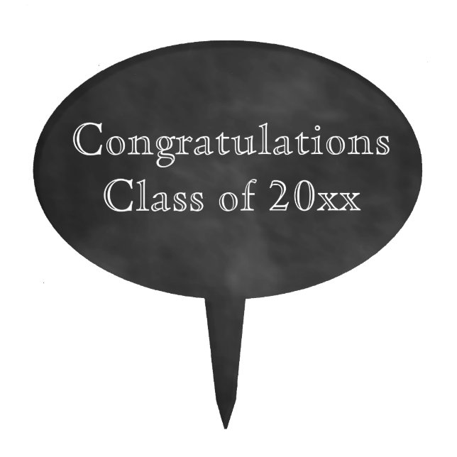 Blackboard Graduation Cake Topper (Front)