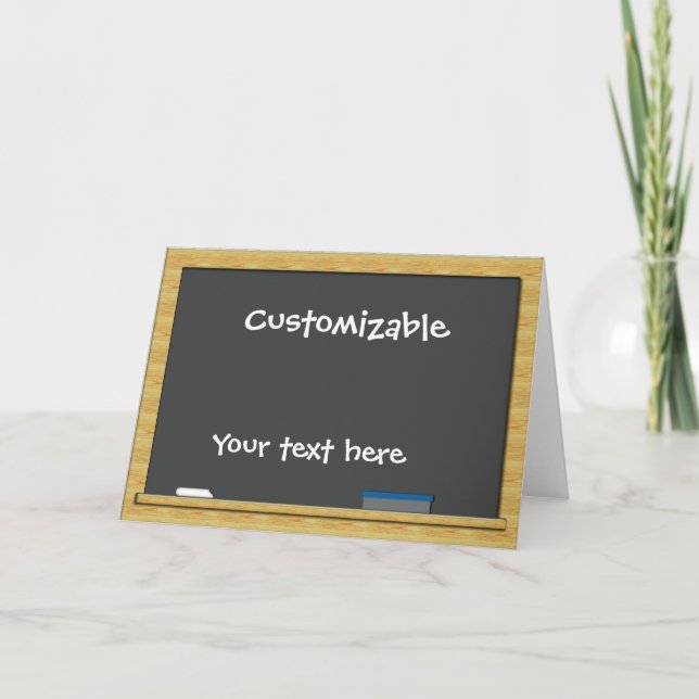 Blackboard Greeting - Customizable Card (Front)