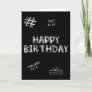 Blackboard Happy Birthday Card