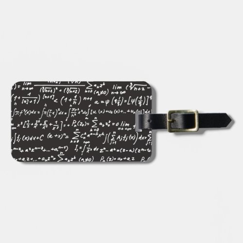 Blackboard Math Equations Luggage Tag