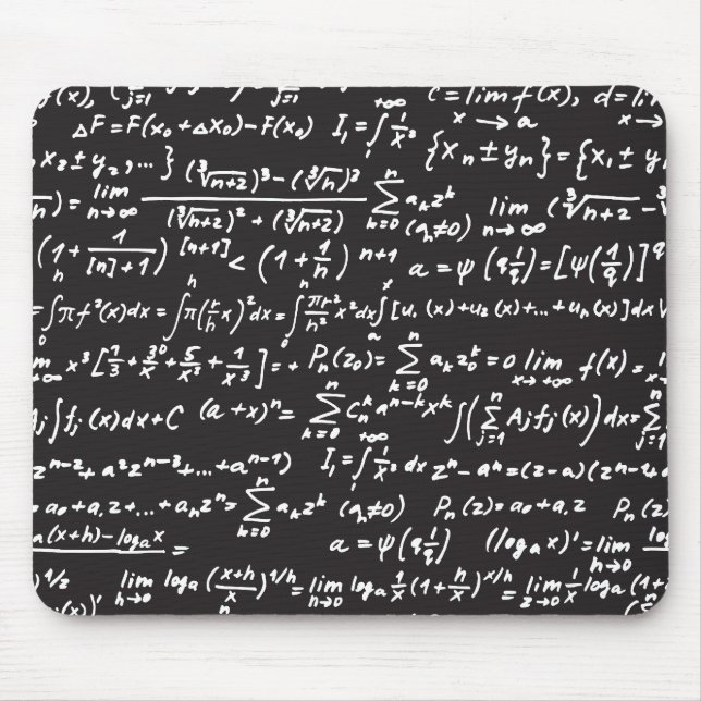Blackboard Math Equations Mouse Pad (Front)